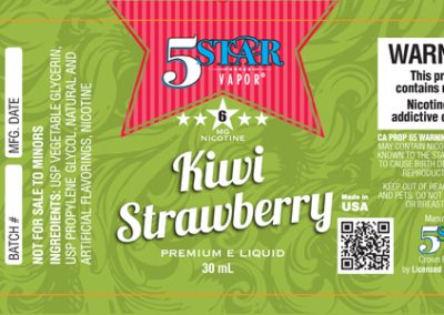 5 Star Kiwi Strawberry Label Design