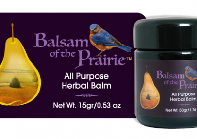 Balsam of the Prairie label design