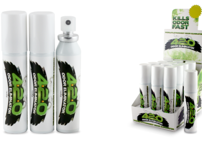 420 Odor Eliminator Label design and display design