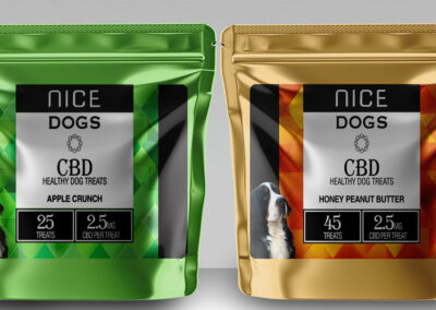 NICE CBD Dog Treats Pouch Label Design