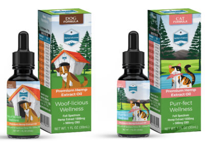 Herbal Infusion Pet Wellness Package Design and Label Design