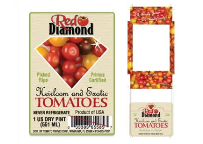 Red Diamond Tomatoes label