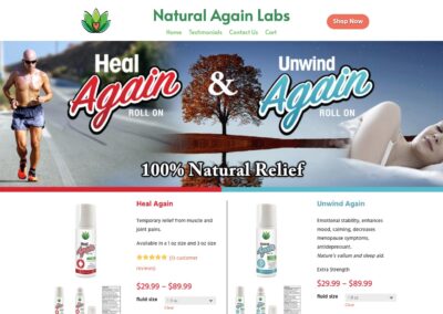 Natural Again Labs Web Site